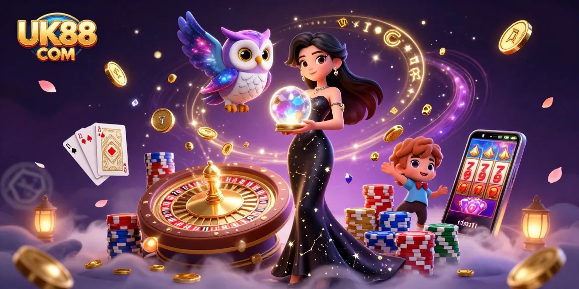 Engage with UK88 COM for thrilling gameplay featuring vivid casino elements and mystical themes.