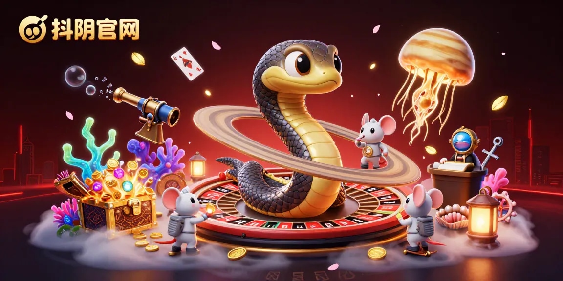 Engage with 抖阴官网 by betting on vibrant roulette segments amidst 3D cosmic characters and treasure.