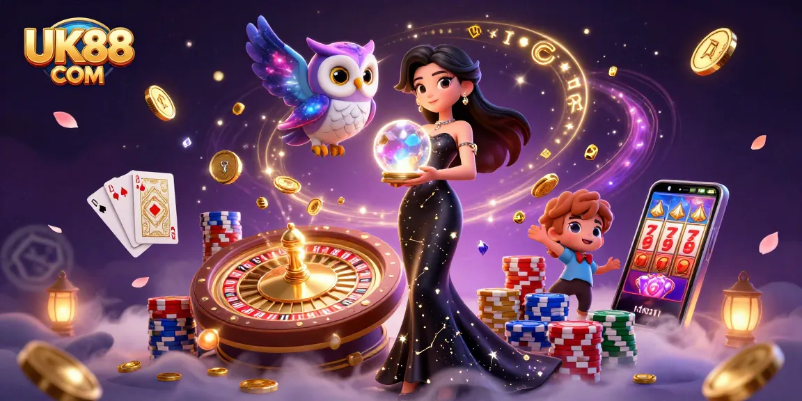 Engage with UK88 COM for thrilling gameplay featuring vivid casino elements and mystical themes.