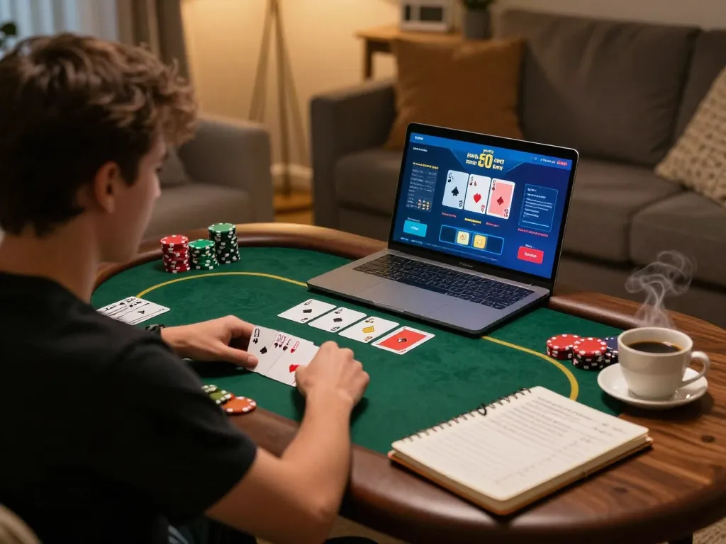Engaging in Đăng ký Lu88 while playing online poker with vibrant graphics on screen