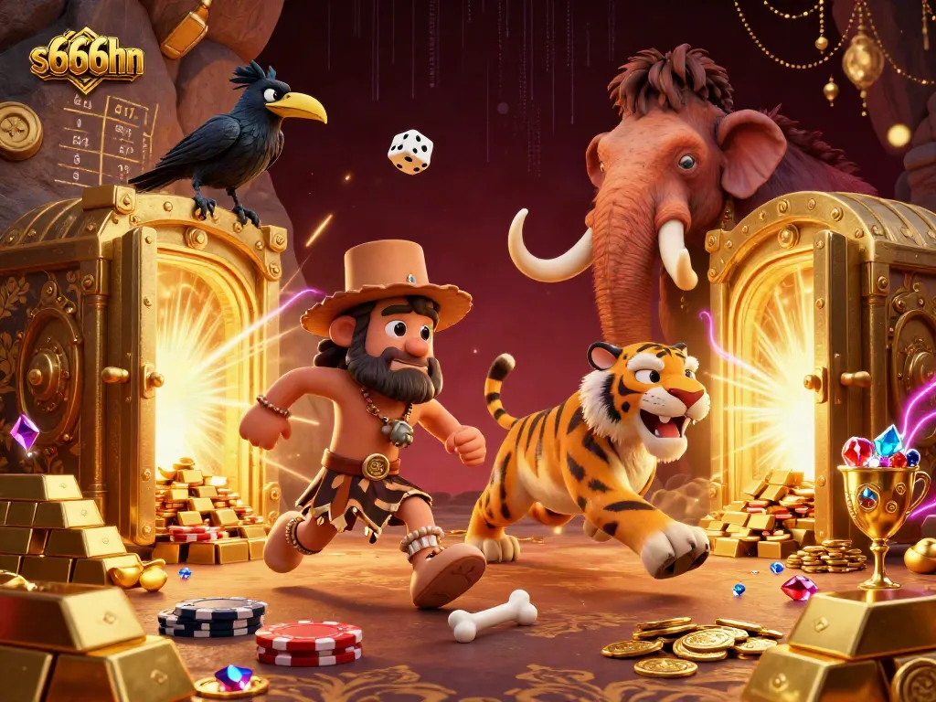 Experience the thrill of s666hn with engaging prehistoric casino gameplay, cavemen, and treasure.
