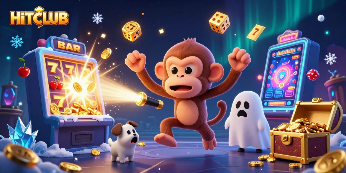Experience the thrill of HITCLUB with interactive casino games and whimsical characters in an enchanting setting.