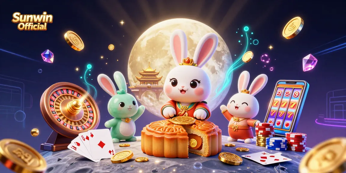 Spin and win at Sunwin Official with joyful scenes of luck featuring vibrant casino elements.