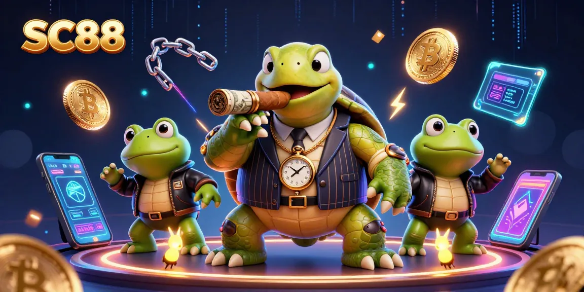Engage in the thrilling SC88 casino experience with cartoon turtle mobster and bullfrog enforcers