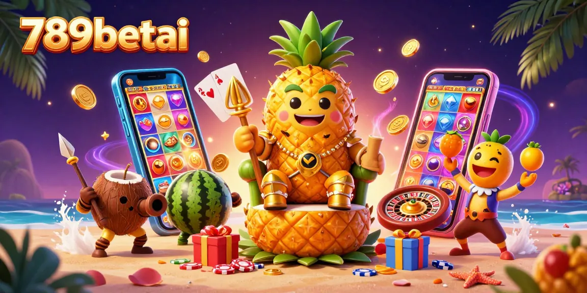 Experience thrilling gameplay at 789betai with our festive casino scene featuring vibrant characters and exciting games.