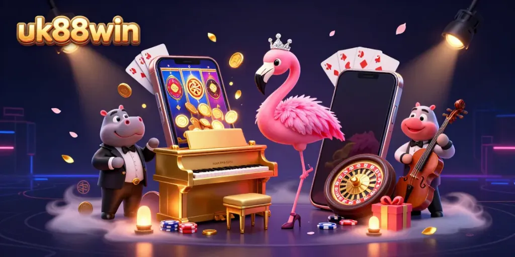 Experience winning thrills at uk88win with vibrant casino characters and exciting game elements.