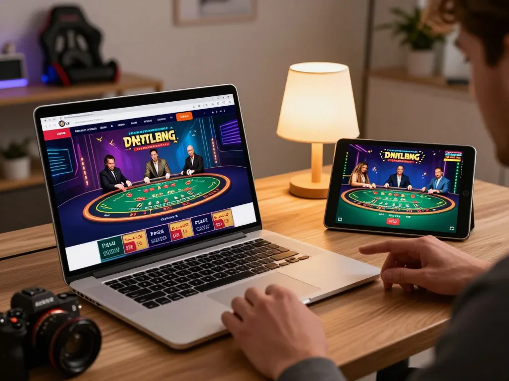 SUNWIN online gaming platform engaging players in live action at home, cozy atmosphere promoting strategic gameplay