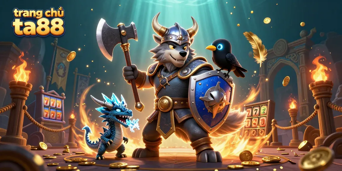 Play exciting games at trang chủ ta88 with dynamic characters, gold coins, and dramatic effects.