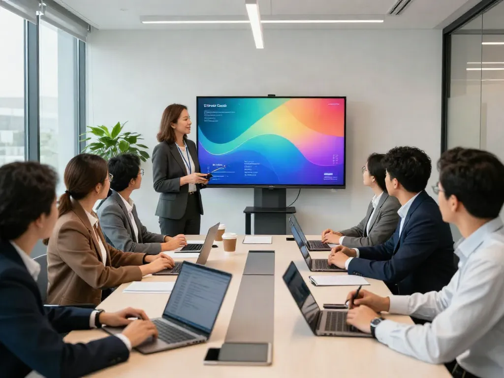 Collaboration in a conference room discussing strategies for Streek Canada