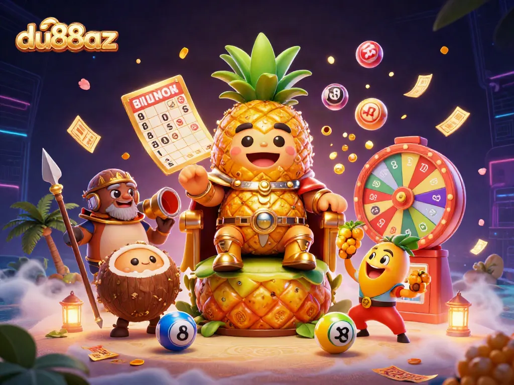 Engage in exciting gameplay at du88az with vibrant casino elements and characters in a dynamic scene.