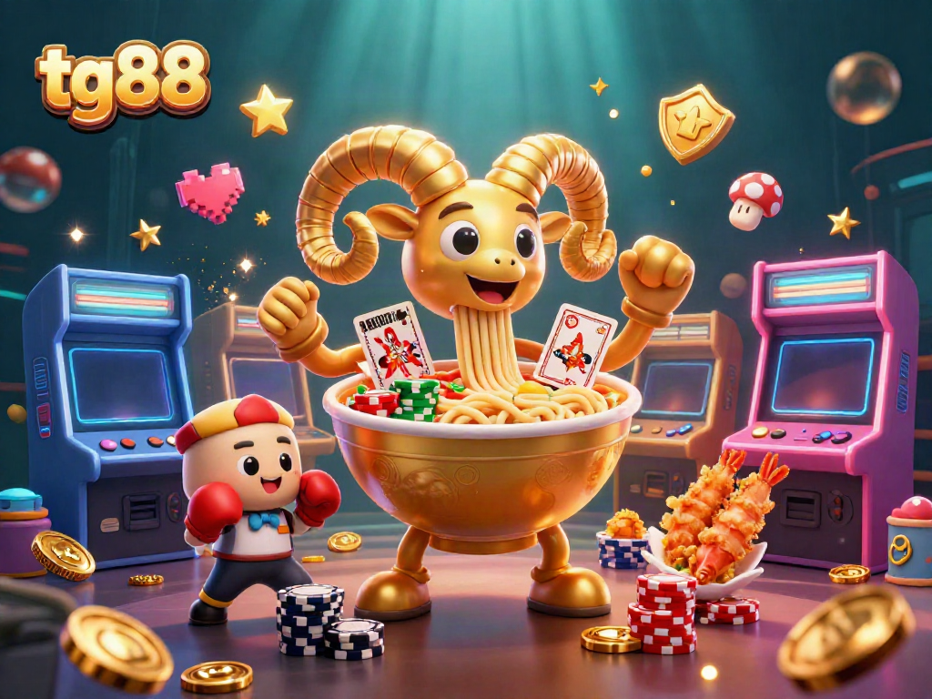 Experience thrilling gameplay with tg88, featuring an energetic casino scene of animated characters and vibrant game elements.