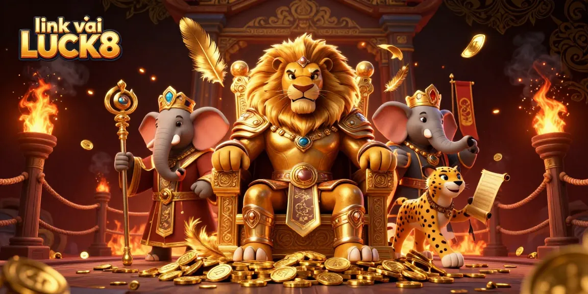 Experience thrilling online gaming with link vào LUCK8, featuring an epic casino scene.