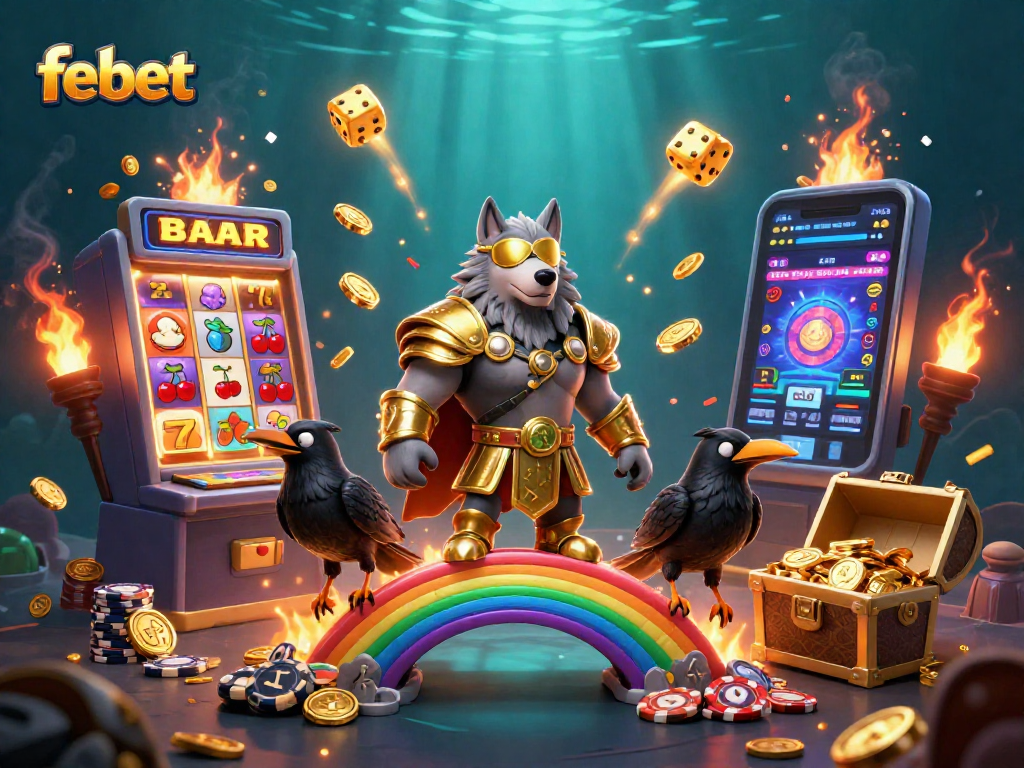 Engage with febet’s thrilling gaming experience featuring a dynamic slot machine jackpot explosion.