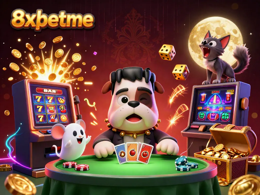 Engage in thrilling gameplay at 8xbetme with lively casino characters and jackpot elements.