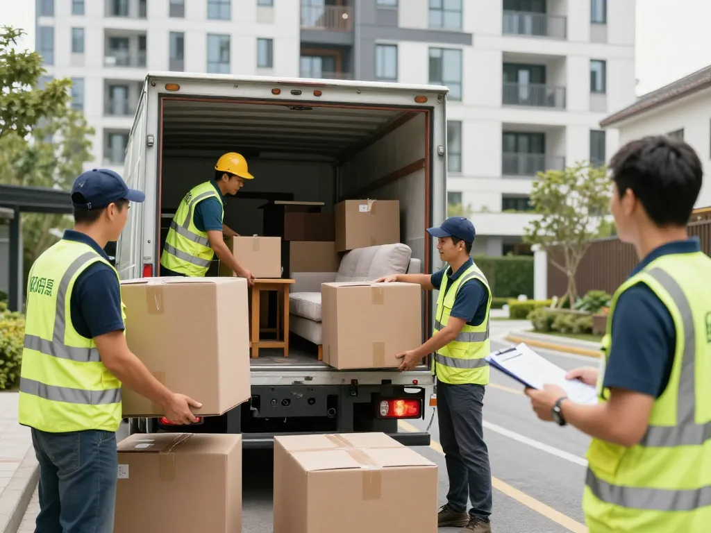 Zuverlässiges Umzugsunternehmen Hannover-Team packt Möbel für einen reibungslosen Umzug