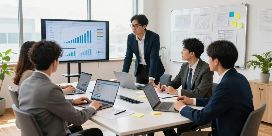 Collaborative meeting on accounting services for small business in a modern office.