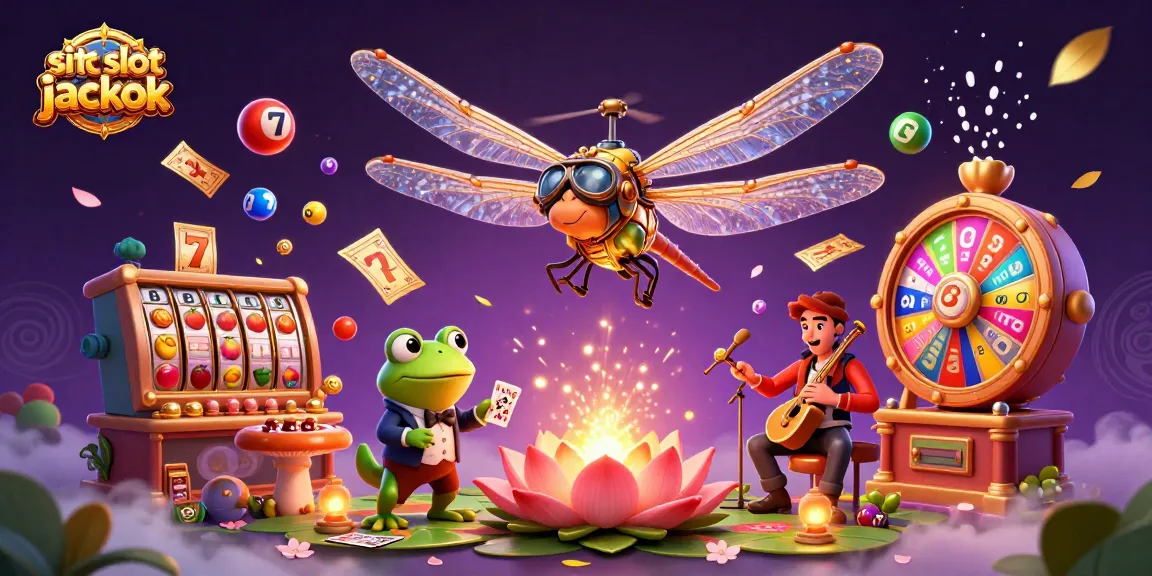 Experience situs slot jackpot excitement with vibrant slot reels and jackpot elements in a dynamic casino scene.