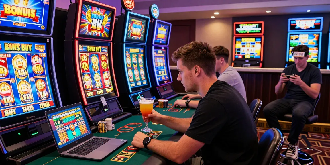 Experience the thrill at non UK licensed casinos with players enjoying vibrant games and engaging atmospheres.