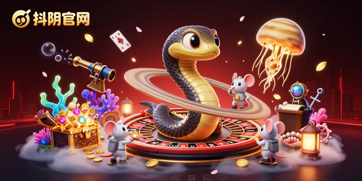 Engage with 抖阴官网 by betting on vibrant roulette segments amidst 3D cosmic characters and treasure.