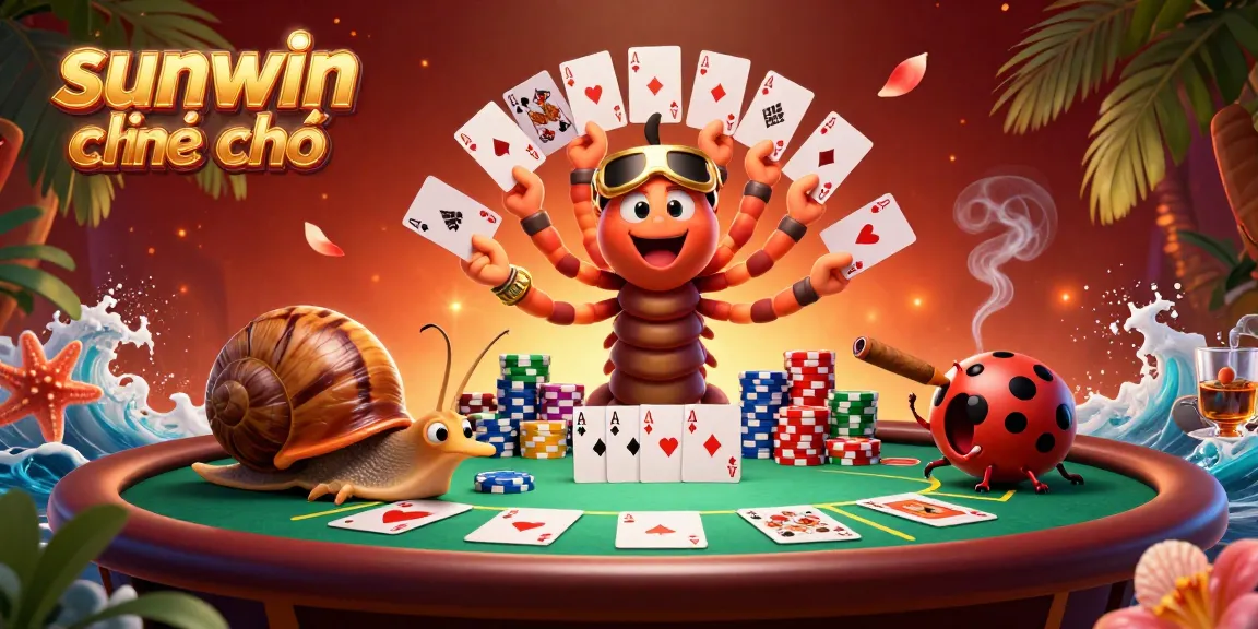 Experience thrilling gameplay at sunwin chính chủ with a vibrant table scene featuring a lively 3D millipede dealer.