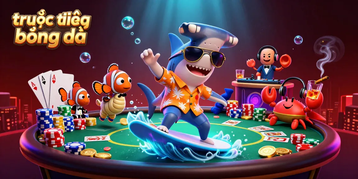 Experience the excitement of trực tiếp bóng đá through vibrant characters and immersive casino elements in this illustrative scene.