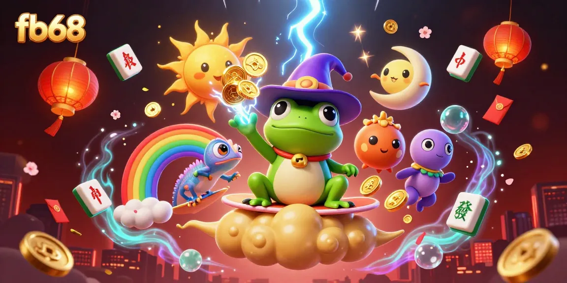Engage with the magic of fb68, featuring vibrant 3D characters amidst a dazzling casino spectacle.