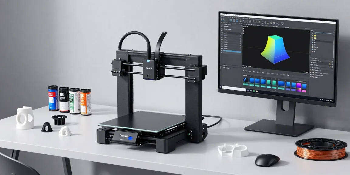 "Creality 3D printer in a modern workspace illustrating advanced software development and digital innovations."