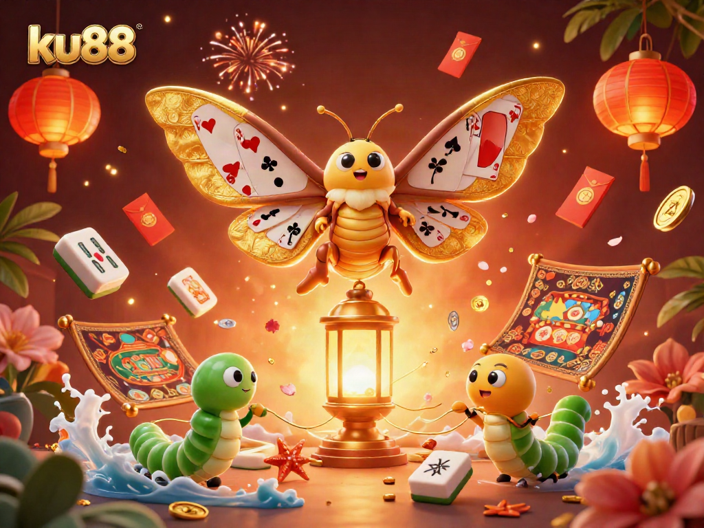Engage with ku88 at this vibrant 3D casino scene, showcasing exotic elements and thrilling gameplay.