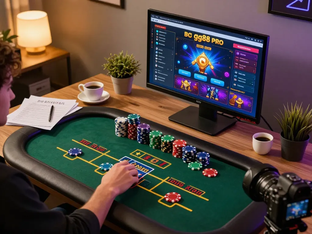 Engaging online gaming moment showcasing gg88 pro on a modern tablet, highlighting exciting features and gameplay.