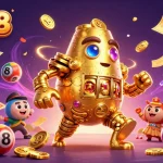 Experience the dynamic thrill at Vua88 with golden golem and lively casino elements.