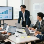Collaborative meeting on accounting services for small business in a modern office.