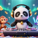 Engage with Lucky88's vibrant casino experience featuring animated characters spinning slots.