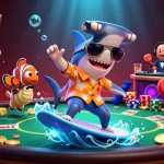 Experience the excitement of trực tiếp bóng đá through vibrant characters and immersive casino elements in this illustrative scene.