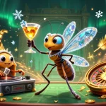 Experience the exciting world of NK88 with a lively casino mascot and vibrant gaming elements.