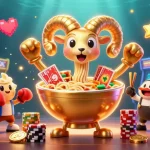 Engage in exciting gameplay at rr99 featuring a vibrant, animated casino scene.